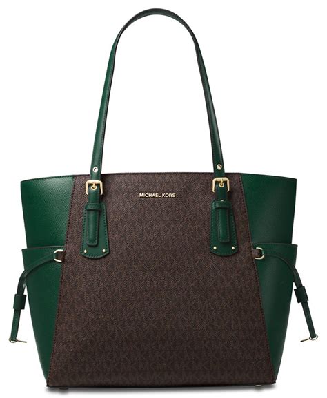 michael kors voyager east west tote racing green|signature voyager east west tote.